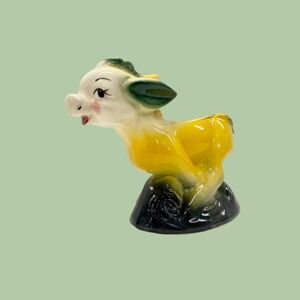Vintage 1950s Kitschy Baby Donkey Anthropomorphic Small Planter
